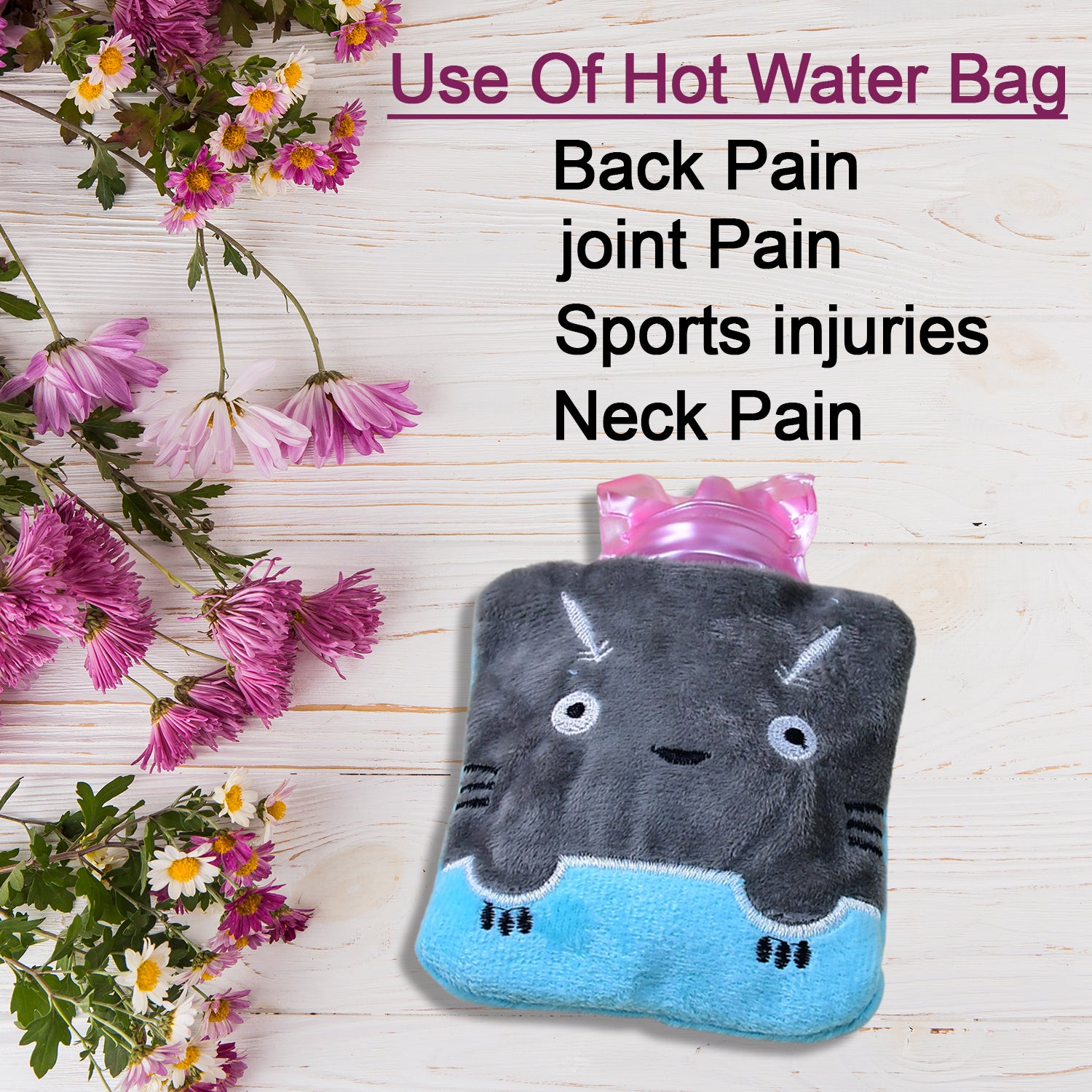 6528 Grey Cat Print Small Hot Water Bag With Cover For Pain Relief Neck Shoulder Pain And Hand Feet Warmer Menstrual Cramps. 6528 Grey Cat Print Small Hot Water Bag With Cover For Pain Relief Neck Shoulder Pain And Hand Feet Warmer Menstrual Cramps.